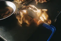 two bowls of food on a table